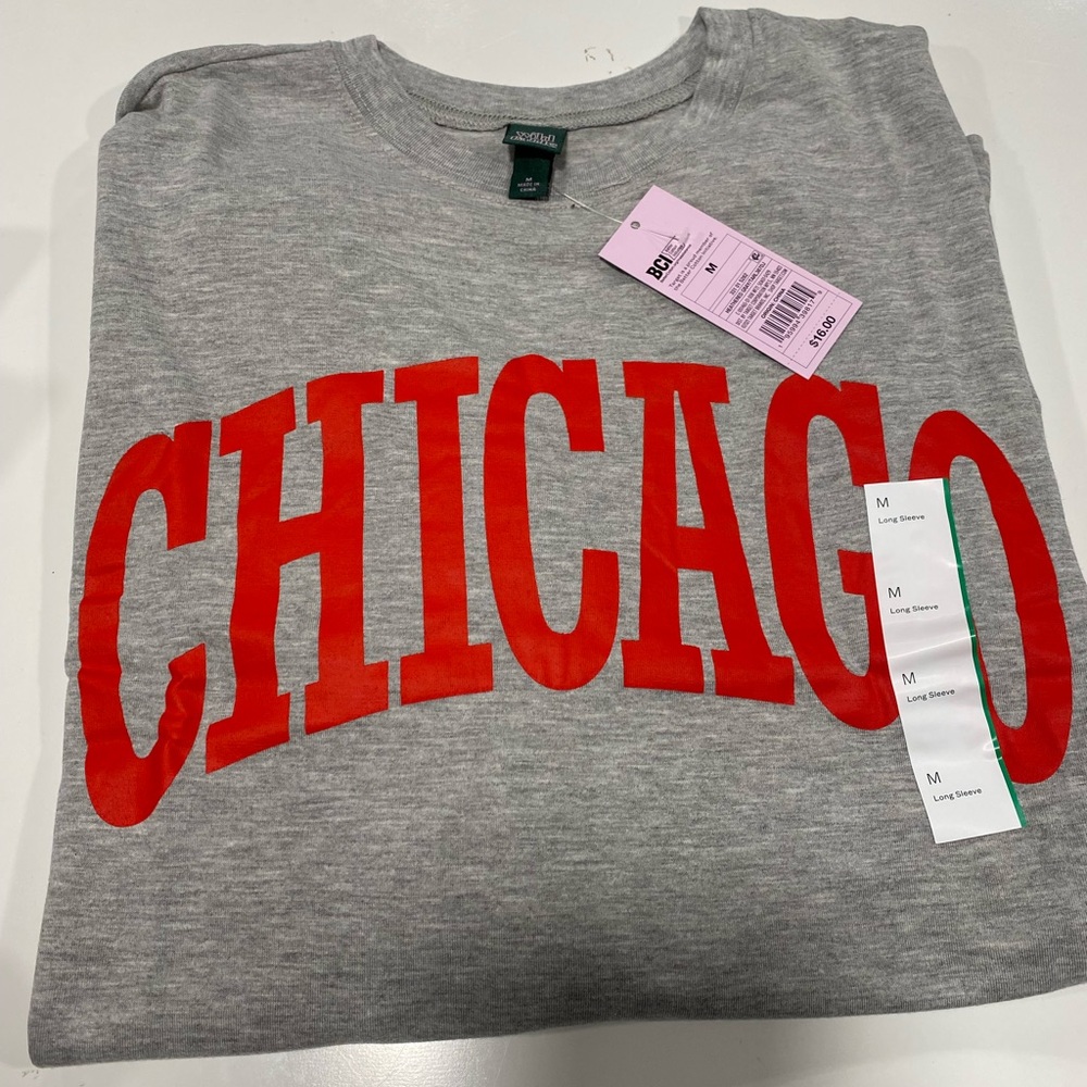 Long Sleeve Grey “Chicago” tee
